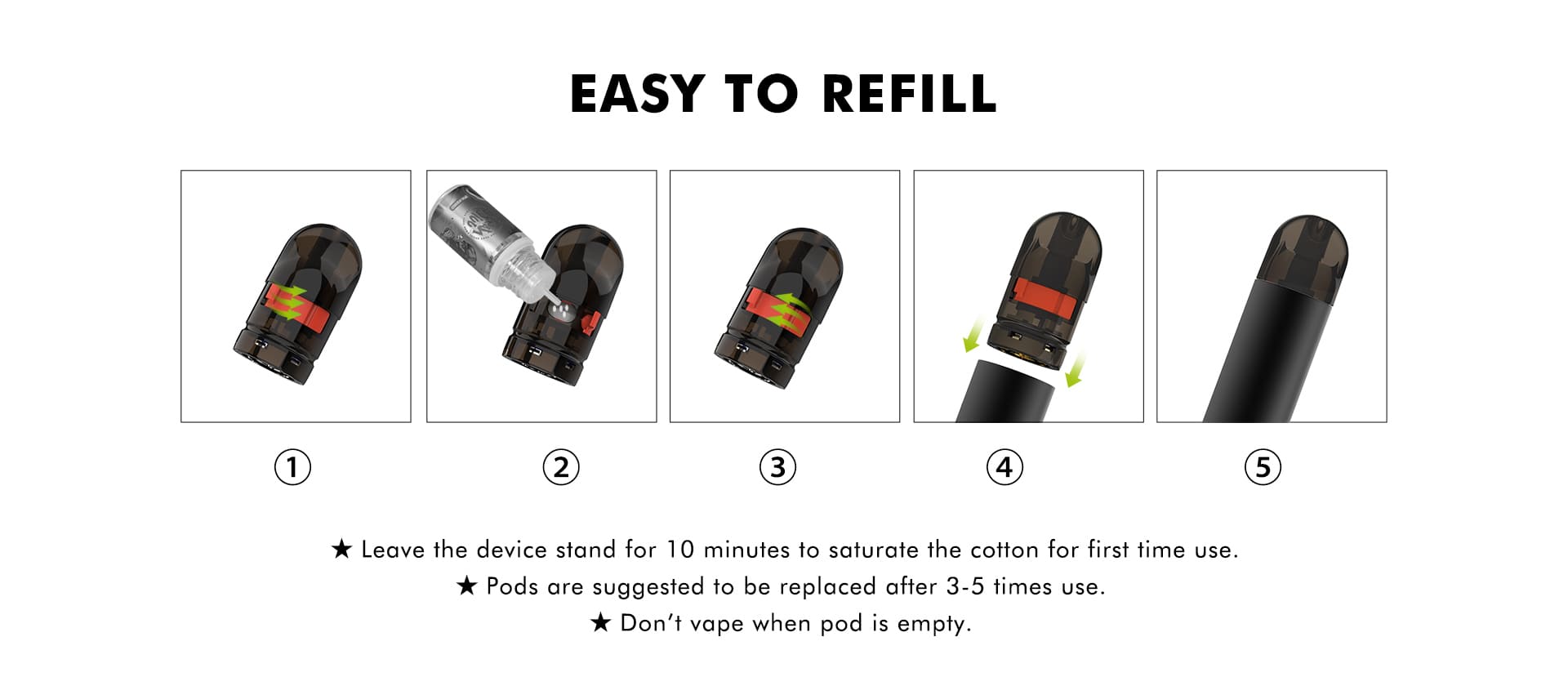 VAPEANTS - E8 Kit Pod System refilar