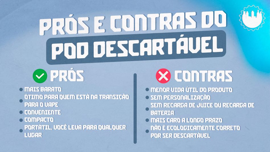 pros e contras pod descartavel