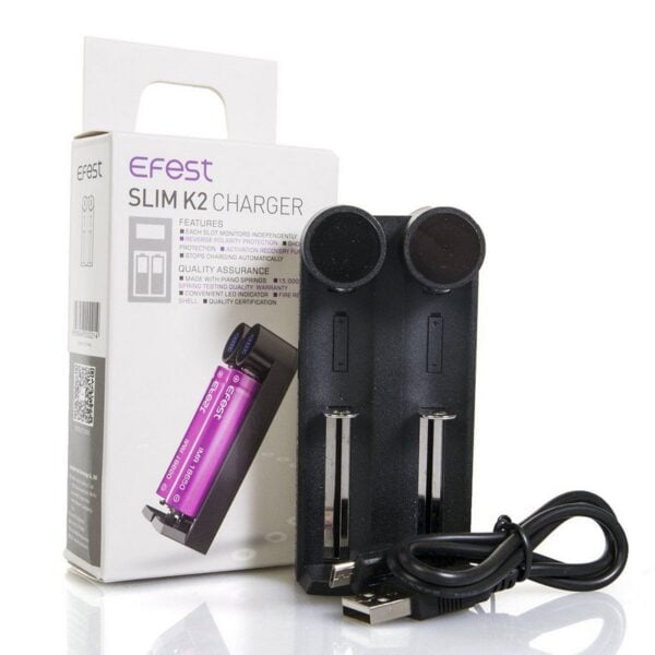 Efest - Carregador Slim K2 - Oficina Vapor