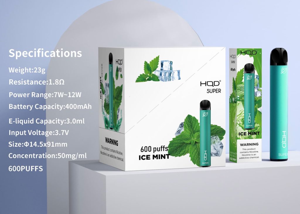 HQD - SUPER-H045 - Pod descartável 600 Puffs - Oficina Vapor