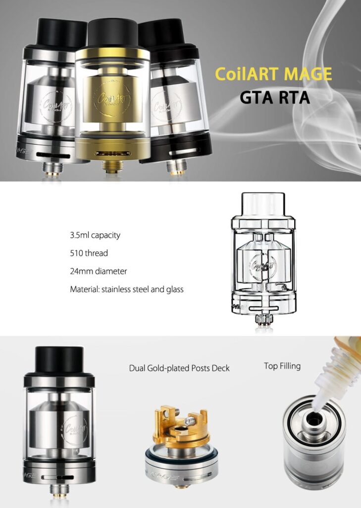 CoilArt - Mage GTA RTA Single Coil 24mm - Oficina Vapor