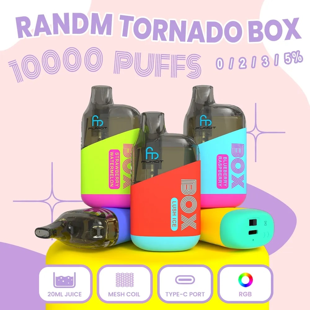 Randm - Tornado Box - Pod Descartável 10000 Puffs spec