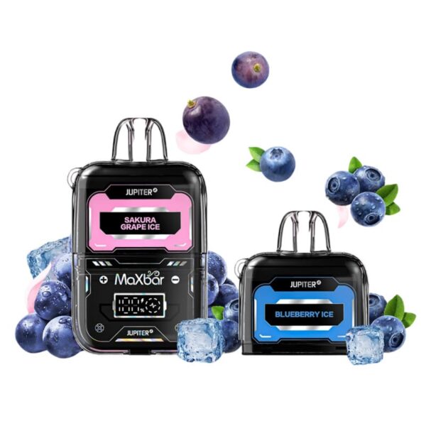 maxbar by vapengin sakura grape ice + blueberry ice