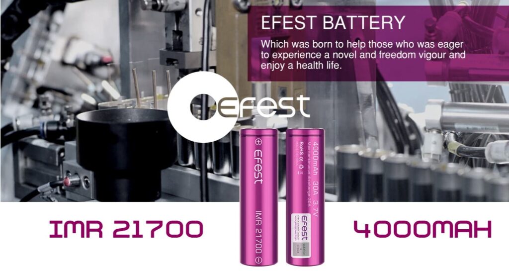 Bateria Efest 21700 4000Mah 3