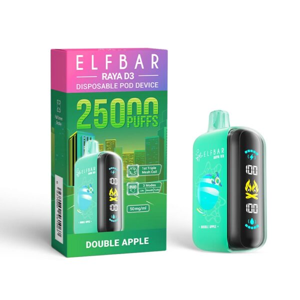 Elfbar - Raya D3 Pod Descartável 25000 Puffs double apple