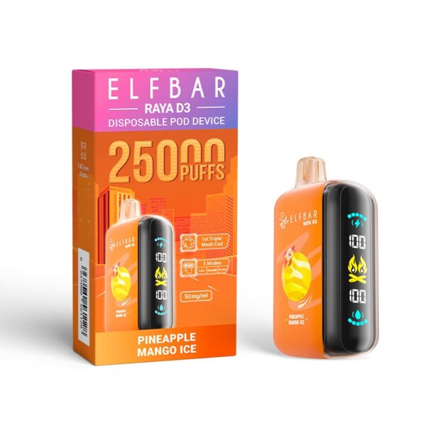 Elfbar - Raya D3 Pod Descartável 25000 Puffs pineapple mango ice