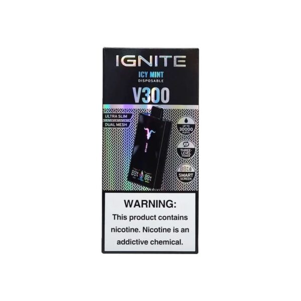 Ignite - V300 Black Pod Descartável 30000 Puffs ICY MINT1