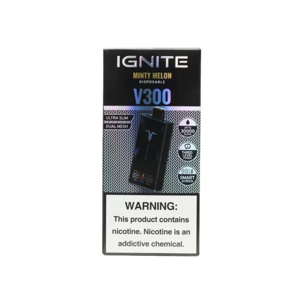 Ignite - V300 Black Pod Descartável 30000 Puffs MINTY MELON1