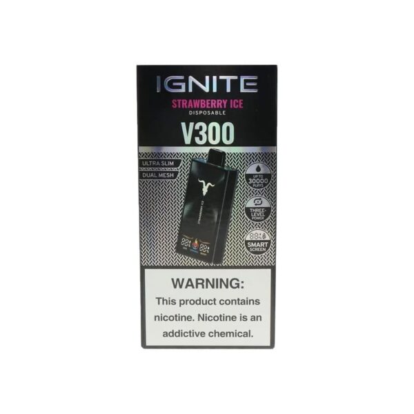Ignite - V300 Black Pod Descartável 30000 Puffs STRAWBERRY ICE1