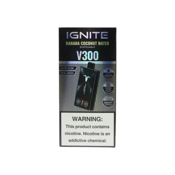 Ignite - V300 Black Pod Descartável 30000 Puffs ⁠BANANA COCONUT WATER1
