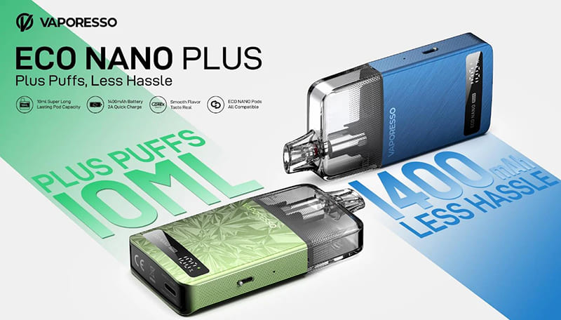 Vaporesso - ECO Nano Plus Pod System 1400 mAh - Oficina Vapor Vaporesso - ECO Nano Plus Pod System 1400 mAh