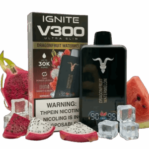 Ignite - V300 Ultra Slim Black - Pod Descartável 30000 Puffs